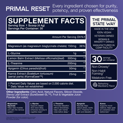Primal Reset™ | Melatonin-Free Nighttime Recovery Drink