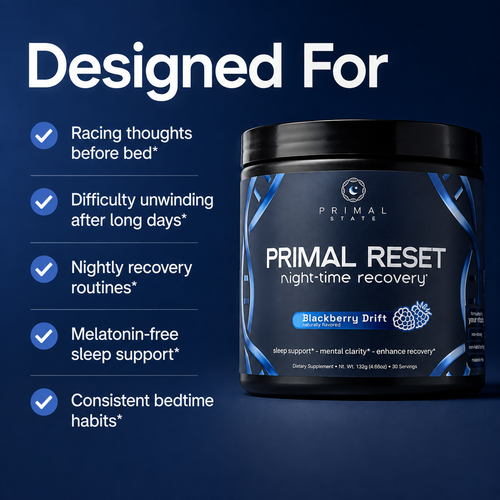 Primal Reset Melatonin-Free with Magnesium Bisglycinate | 30 Servings Per Pack